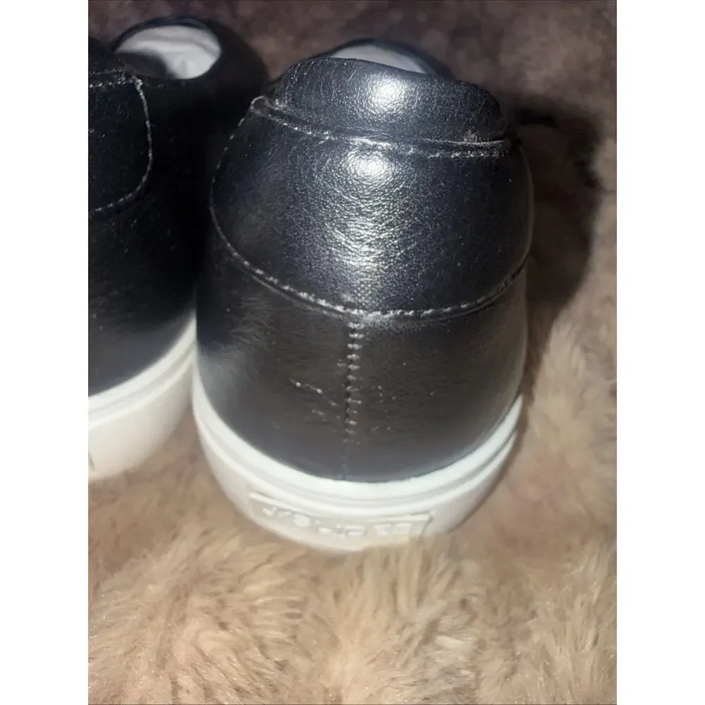 New J/Slides NYC black and white leather loafers, Slide On Shoes , size 11M